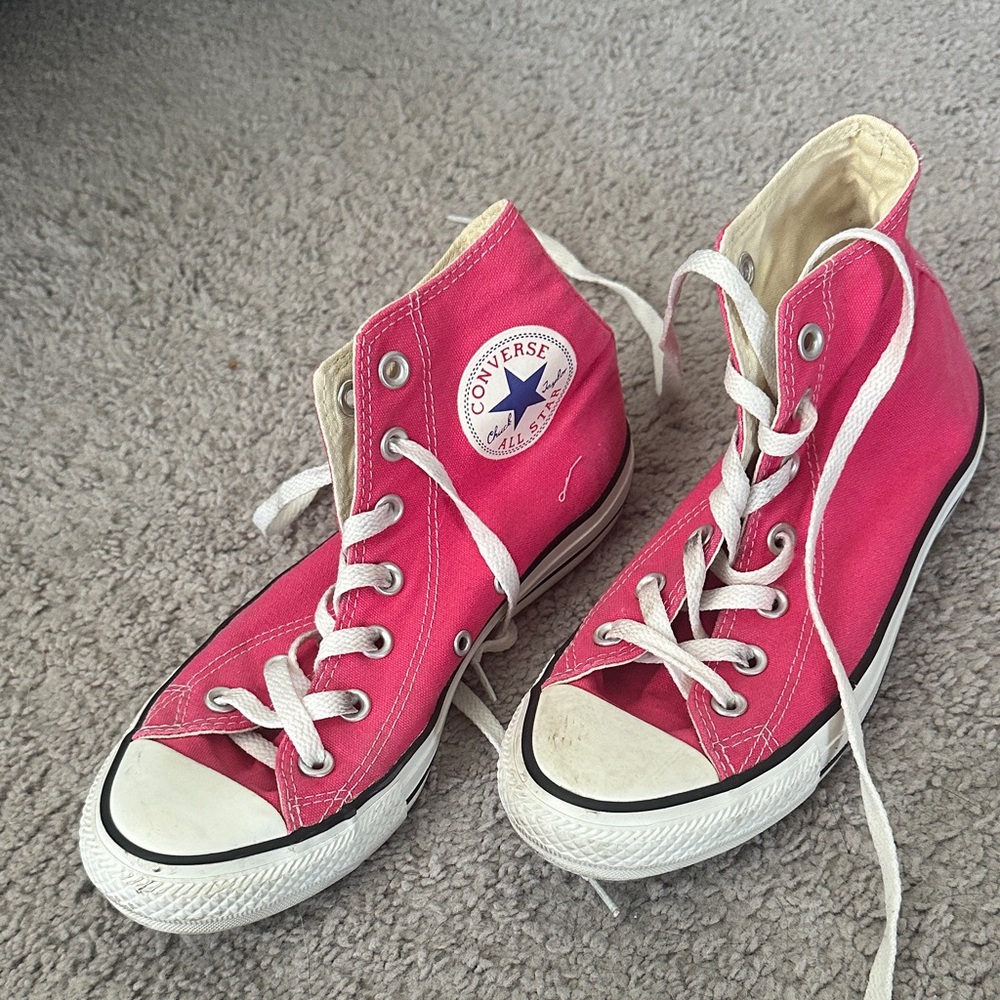 Converse Fuchsia High-Top Sneakers